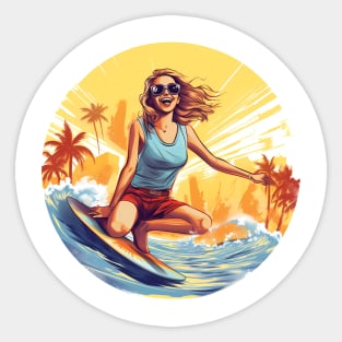 Summer Full Of Surfing - gifts for Surfers Sticker